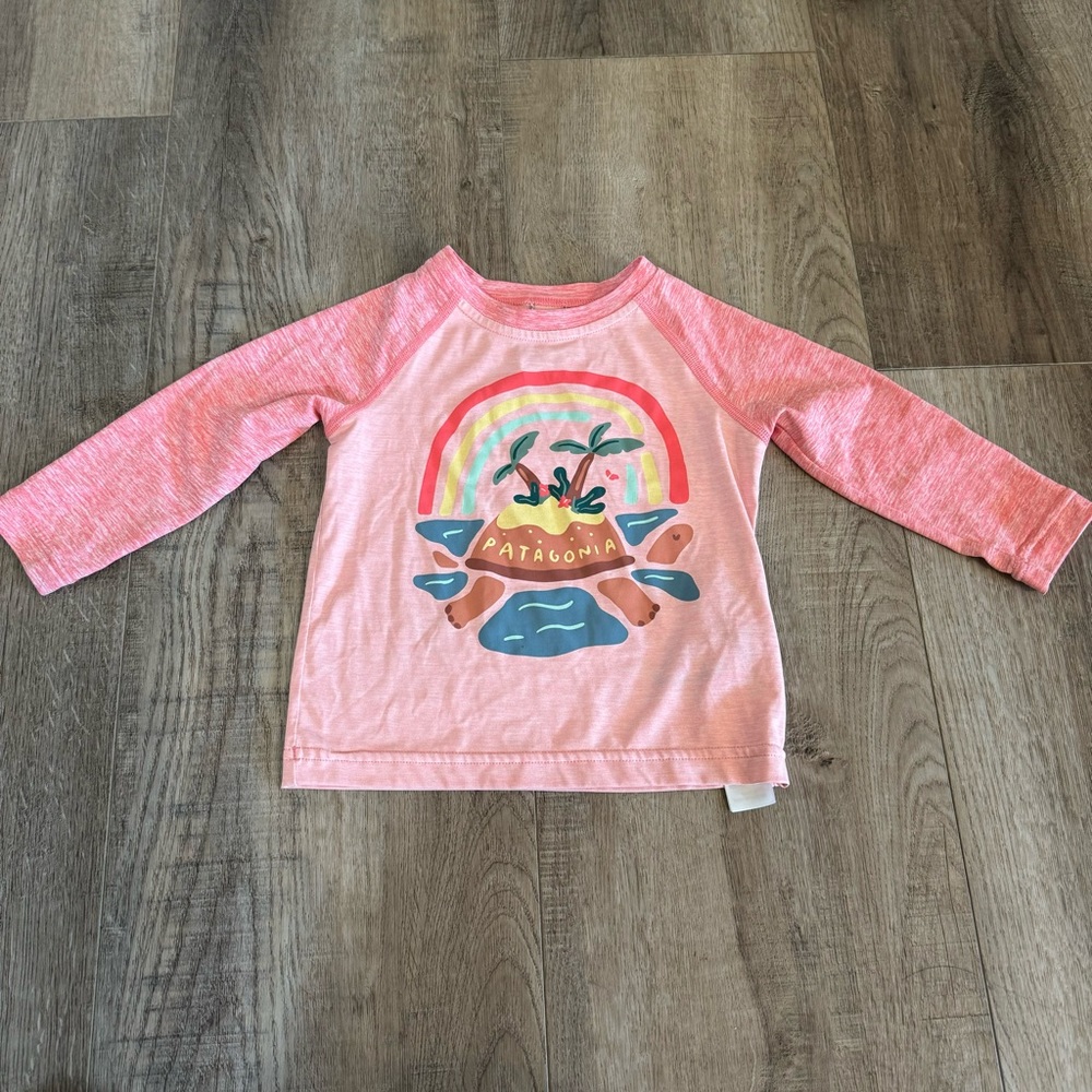 Patagonia Pink Kids Swim Rashguard